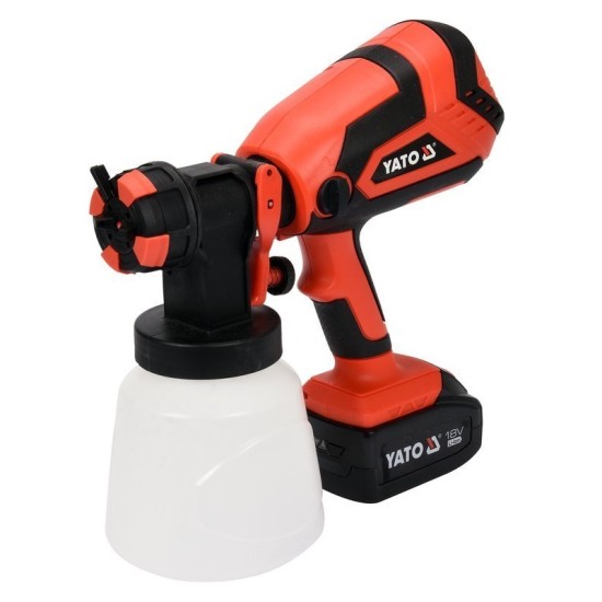 YATO akkus festékszóró 18V, 4.0Ah+töltő, Ø 2,2 mm, 1 L