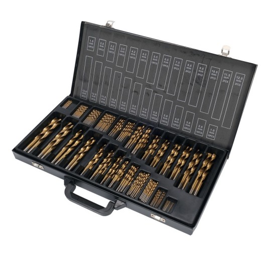 YATO Csigafúró készlet 190 részes 1-13 mm HSS-TiN 