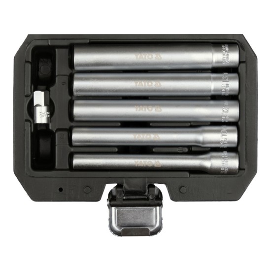 YATO Extra hosszú dugókulcs készlet 6 részes 3/8" YATO Extra hosszú dugókulcs készlet 6 részes 3/8"