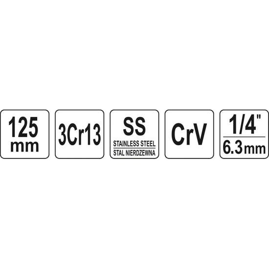 YATO Gipszkarton spakli 125 mm inox bitheggyel