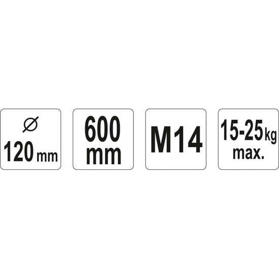 YATO Keverőszár (habarcs) 120 x 600 mm M14