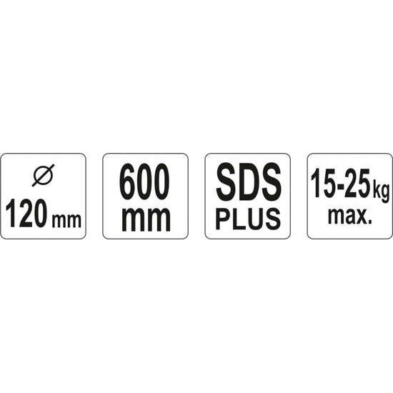 YATO Keverőszár (habarcs) 120 x 600 mm SDS plus