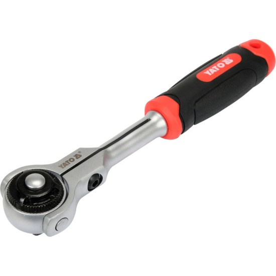 YATO Racsnis hajtószár 3/8" 195 mm 72T forgó fejes CrV YATO Racsnis hajtószár 3/8" 195 mm 72T forgó fejes CrV