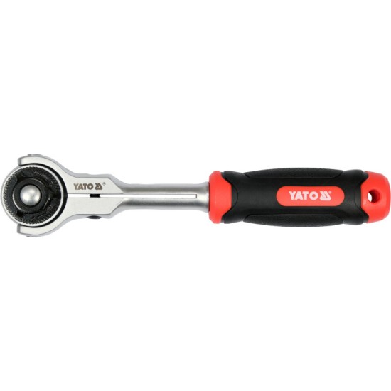 YATO Racsnis hajtószár 3/8" 195 mm 72T forgó fejes CrV YATO Racsnis hajtószár 3/8" 195 mm 72T forgó fejes CrV