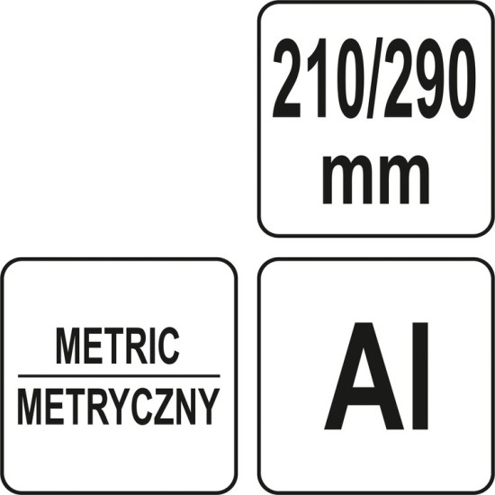 YATO Talpas derékszög vonalzó 290 x 185 mm alumínium 
