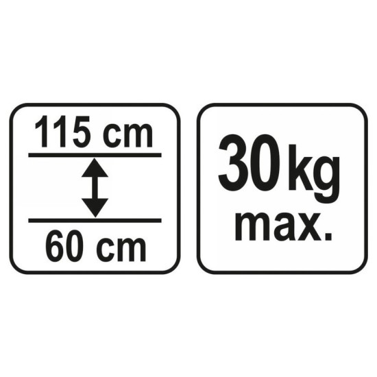 YATO Teleszkópos támasztó rúd 600-1150 mm Max . 30 kg