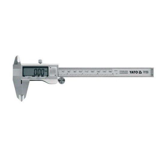 YATO tolómérő 150/0,03 digitális inox + tok