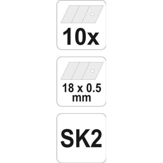 YATO Törhető penge 18 mm (10 db/cs)
