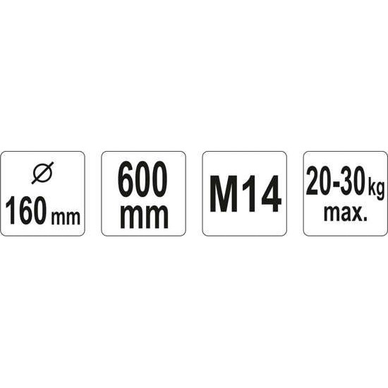 YATO tripla keverőszár (habarcs) 160 x 600 mm M14 YATO tripla keverőszár (habarcs) 160 x 600 mm M14