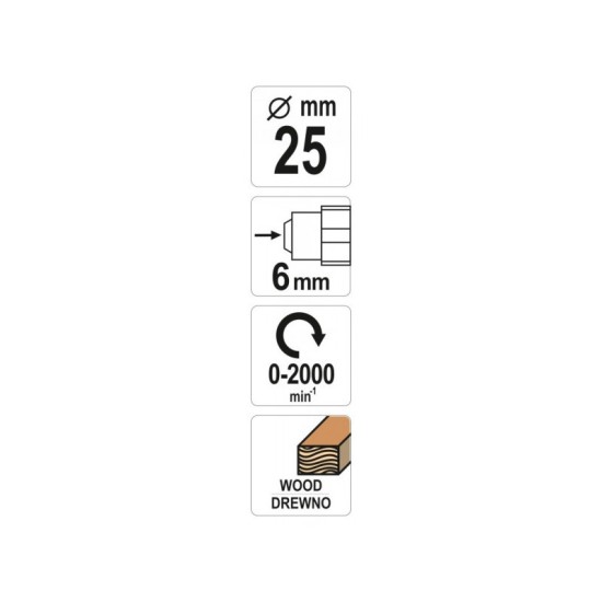 YATO Turbómaró fához 25 mm